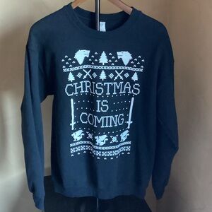 Gildan Black Christmas Graphic Sweatshirt